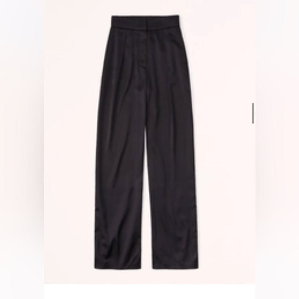 Abercrombie wide leg satin pant. Black size 0